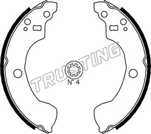 комплект спирачна челюст TRUSTING 067.195