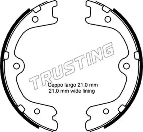 комплект спирачна челюст, ръчна спирачка TRUSTING 067.200