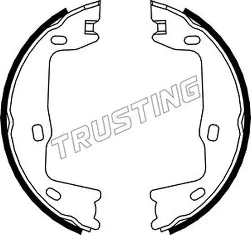 комплект спирачна челюст, ръчна спирачка TRUSTING 073.159