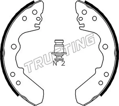 комплект спирачна челюст TRUSTING 073.168