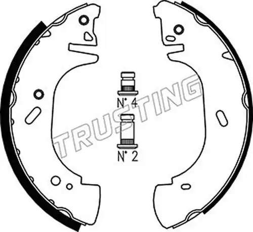 комплект спирачна челюст TRUSTING 073.171