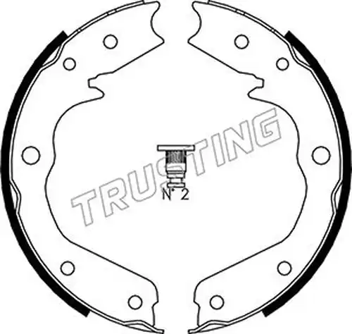 комплект спирачна челюст, ръчна спирачка TRUSTING 073.173