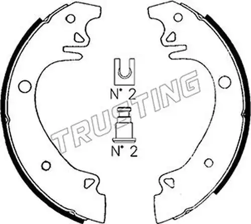 комплект спирачна челюст TRUSTING 079.178