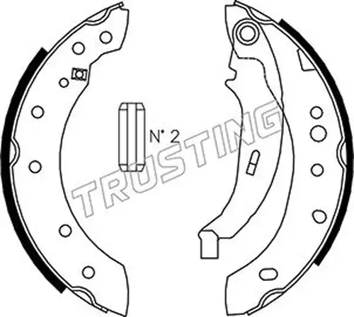 комплект спирачна челюст TRUSTING 079.195