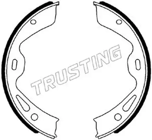 комплект спирачна челюст, ръчна спирачка TRUSTING 083.004