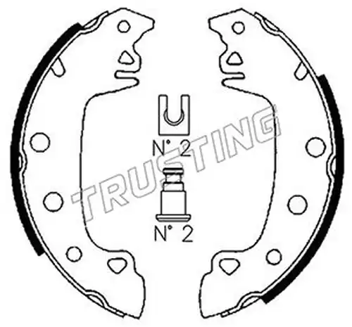 комплект спирачна челюст TRUSTING 088.204