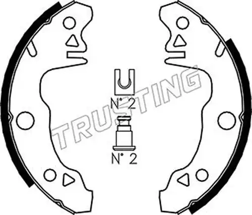 комплект спирачна челюст TRUSTING 088.205