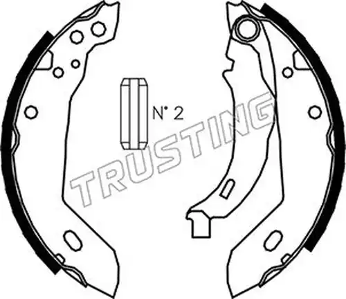 комплект спирачна челюст TRUSTING 088.212