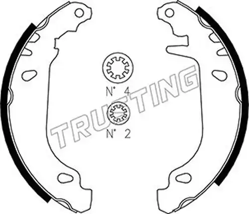 комплект спирачна челюст TRUSTING 088.216