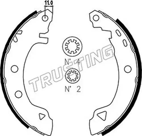 комплект спирачна челюст TRUSTING 088.218