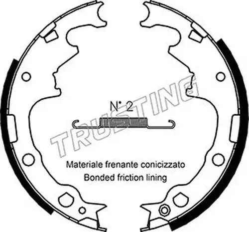 комплект спирачна челюст TRUSTING 088.221