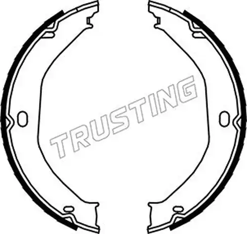 комплект спирачна челюст, ръчна спирачка TRUSTING 088.235