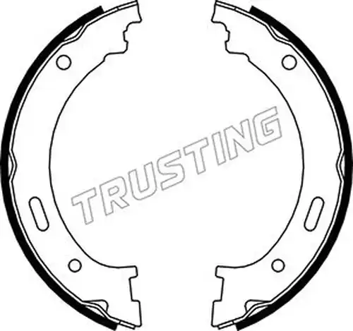 комплект спирачна челюст, ръчна спирачка TRUSTING 088.236