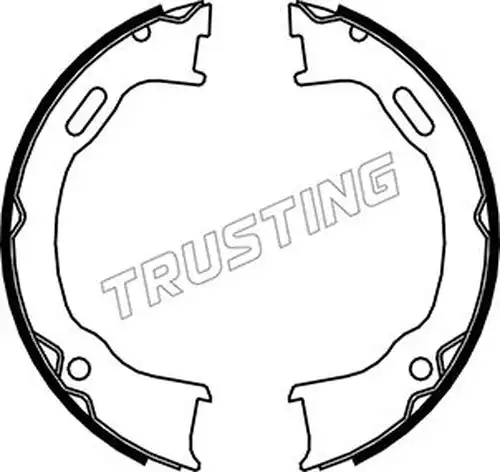 комплект спирачна челюст, ръчна спирачка TRUSTING 088.239