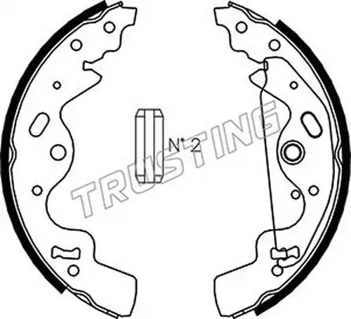 комплект спирачна челюст TRUSTING 092.308