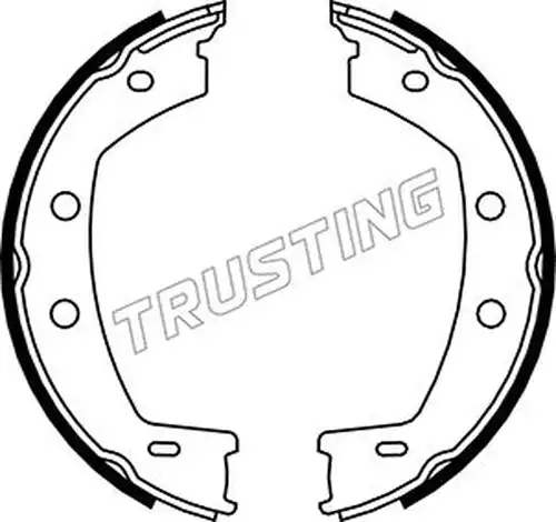 комплект спирачна челюст, ръчна спирачка TRUSTING 092.312