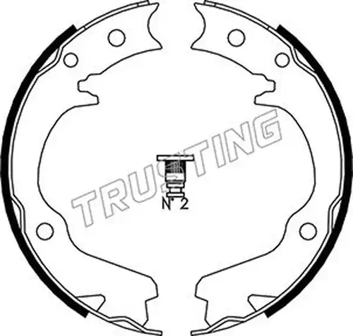 комплект спирачна челюст, ръчна спирачка TRUSTING 110.336