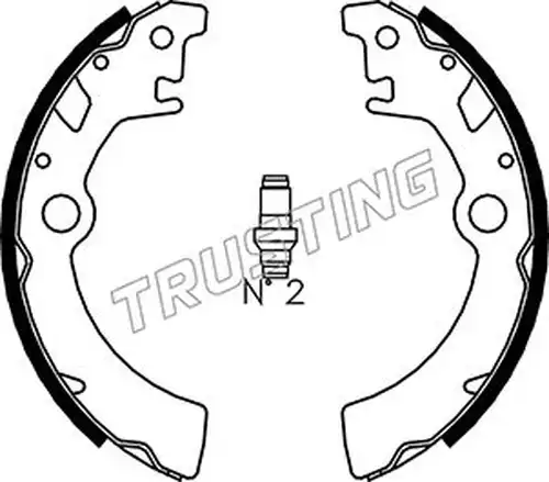 комплект спирачна челюст TRUSTING 111.242