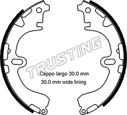 комплект спирачна челюст TRUSTING 115.289