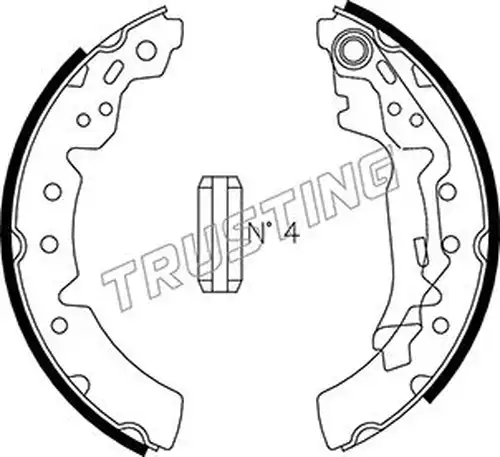 комплект спирачна челюст TRUSTING 115.302