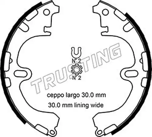 комплект спирачна челюст TRUSTING 115.303