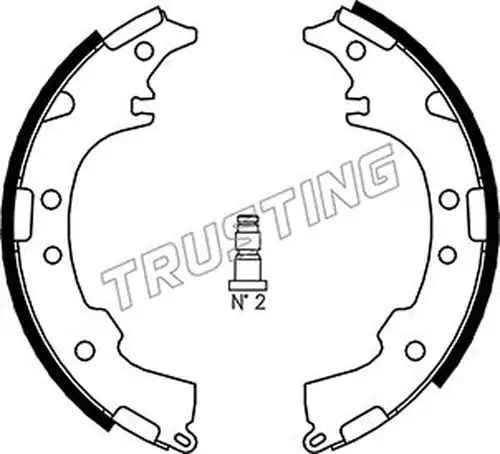 комплект спирачна челюст TRUSTING 115.304