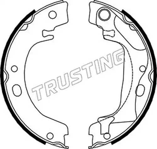 комплект спирачна челюст, ръчна спирачка TRUSTING 115.318