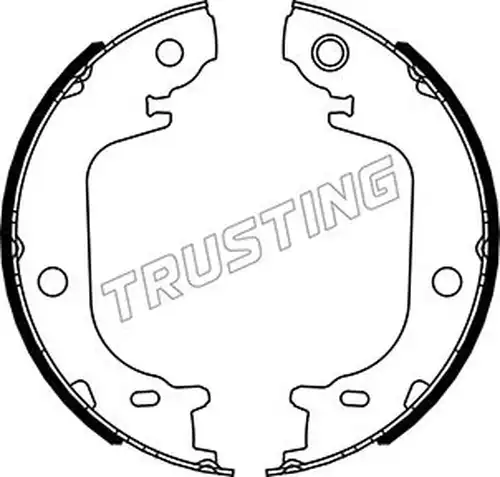 комплект спирачна челюст, ръчна спирачка TRUSTING 115.340