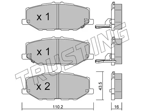 накладки TRUSTING 1215.0