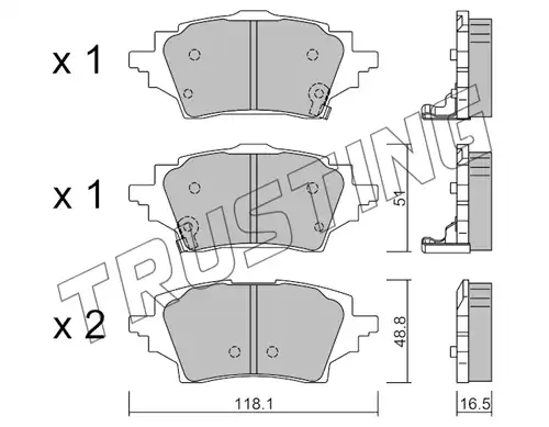 накладки TRUSTING 1228.0