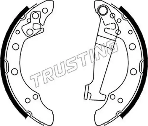 комплект спирачна челюст TRUSTING 124.274