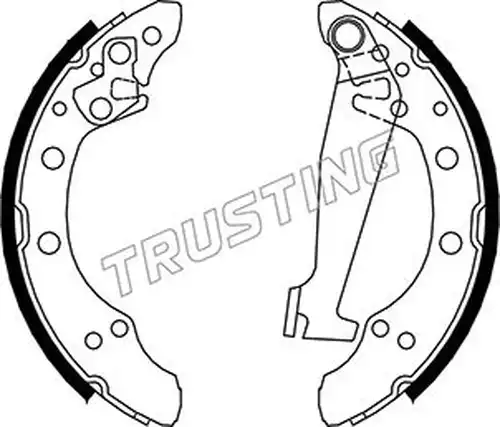 комплект спирачна челюст TRUSTING 124.284