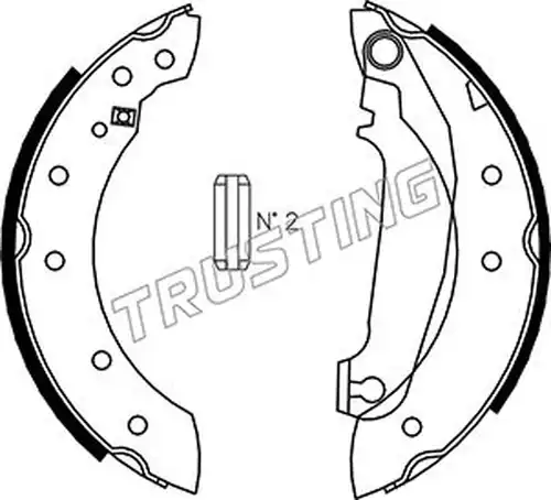 комплект спирачна челюст TRUSTING 127.270