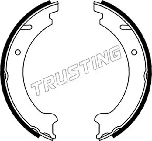 комплект спирачна челюст, ръчна спирачка TRUSTING 127.272