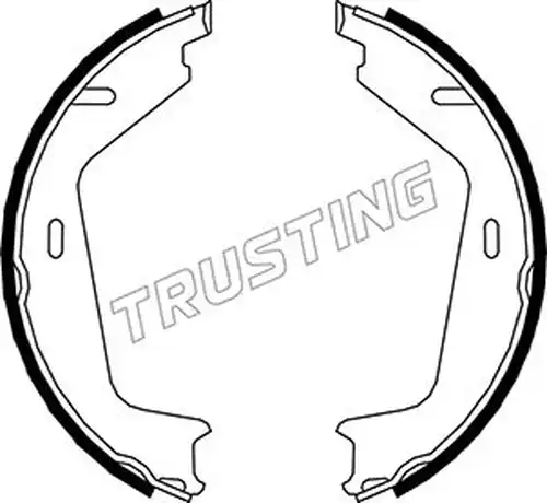 комплект спирачна челюст, ръчна спирачка TRUSTING 127.273