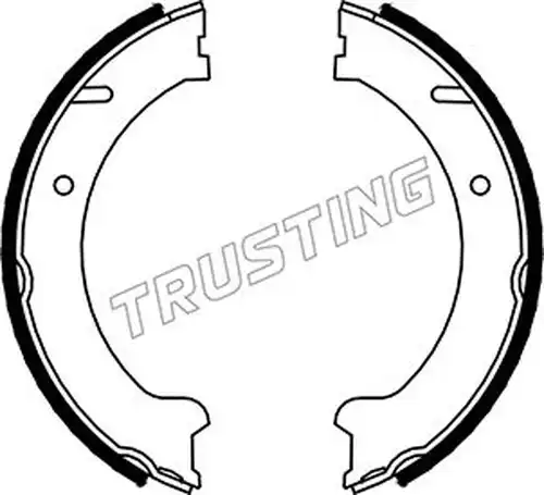 комплект спирачна челюст, ръчна спирачка TRUSTING 127.274