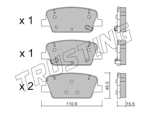 накладки TRUSTING 1283.0