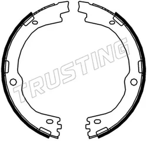 комплект спирачна челюст, ръчна спирачка TRUSTING 253.682