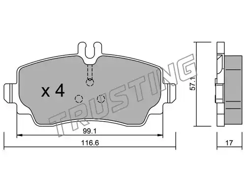 накладки TRUSTING 319.0