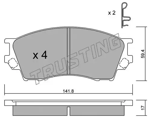 накладки TRUSTING 489.0