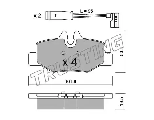 накладки TRUSTING 592.0W