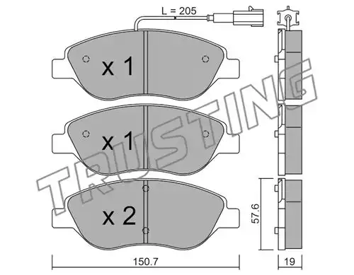 накладки TRUSTING 593.0