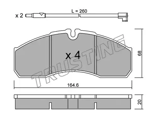 накладки TRUSTING 594.3W