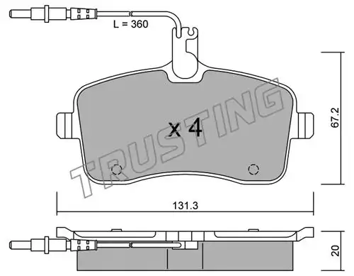 накладки TRUSTING 616.0