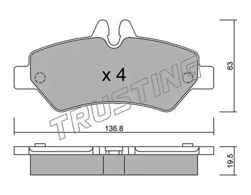 накладки TRUSTING 688.0