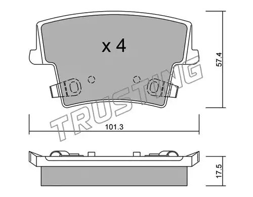 накладки TRUSTING 734.0