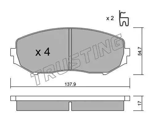 накладки TRUSTING 782.0