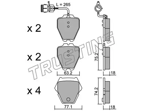 накладки TRUSTING 790.0