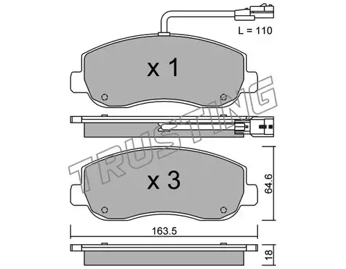 накладки TRUSTING 915.0