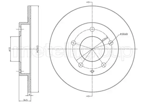 спирачен диск TRUSTING DF1127